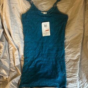 Blue Lace Tank Top
